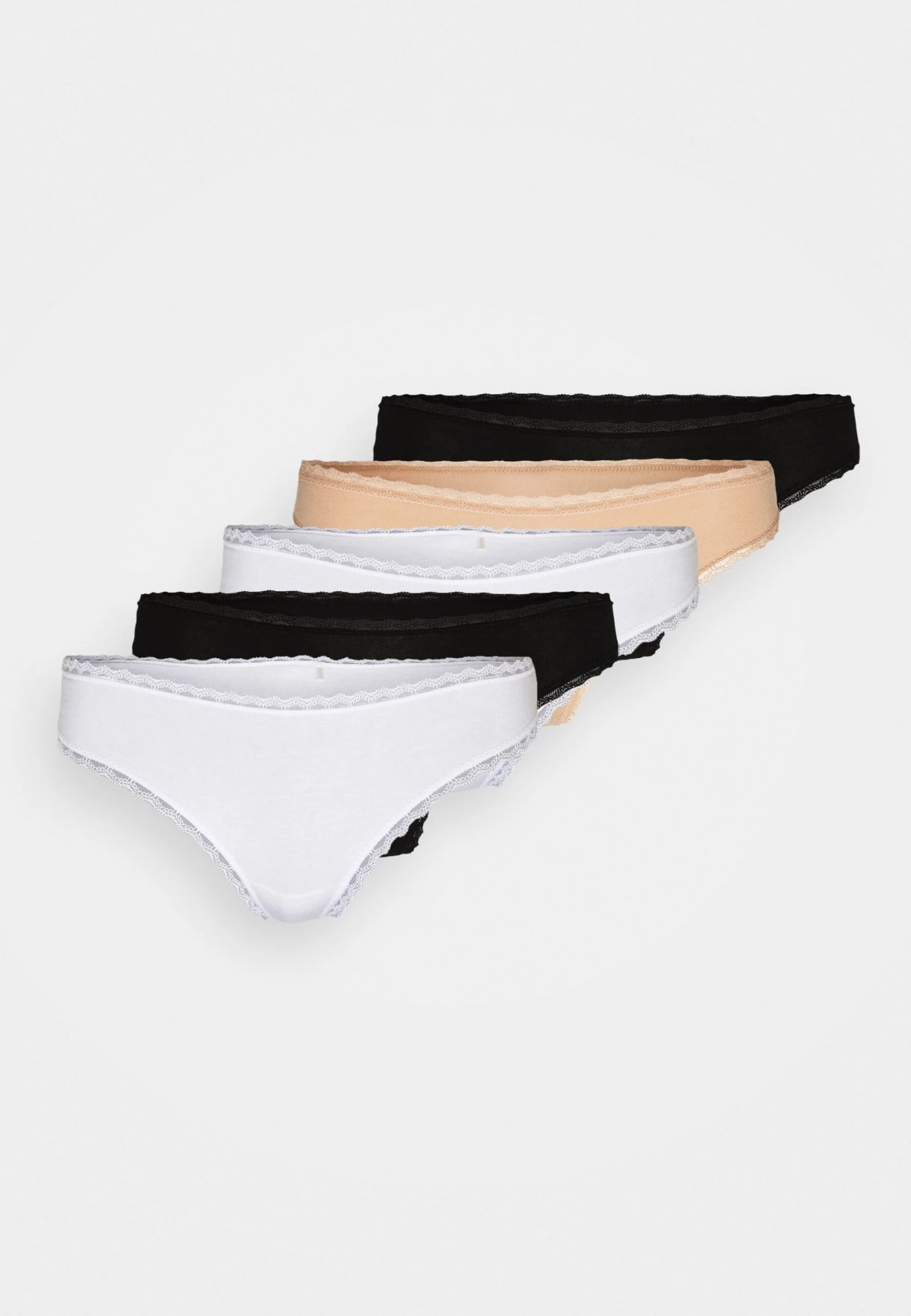 Anna Field 5 Pack - Thong - Black/White/Nude 2 Anna Field 5 Pack - Thong - Black/White/Nude - Image 2
