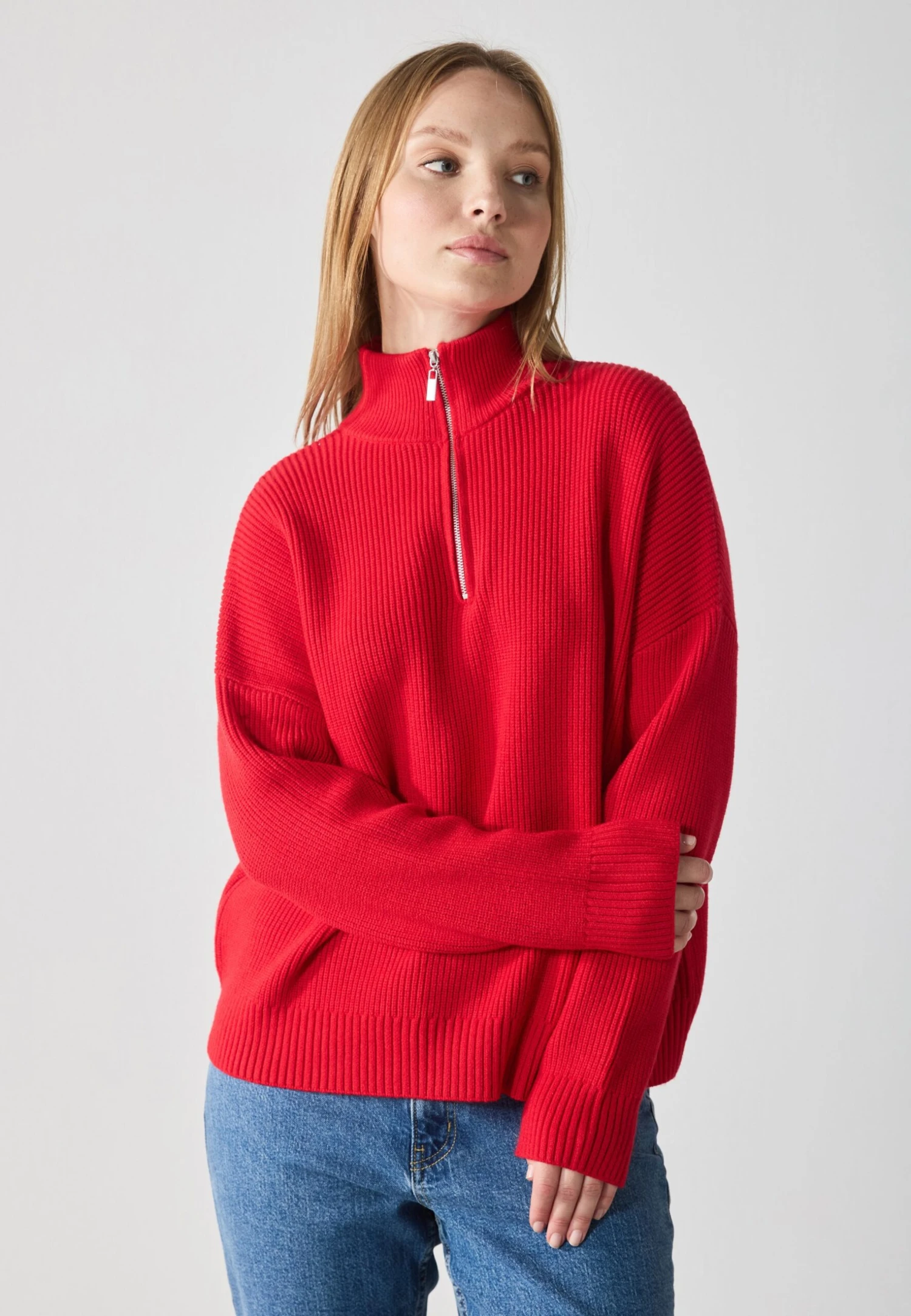 Anna Field Jumper - Chinese Red 1 Anna Field Jumper - Chinese Red