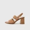 Anna Field LEATHER - High Heeled Sandals - Cognac