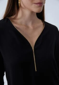 Anna Field ZIP TUNIC - Blouse - Black 10 Anna Field ZIP TUNIC - Blouse - Black -Fashion 894217f4b74c4d2894751343db14ec76