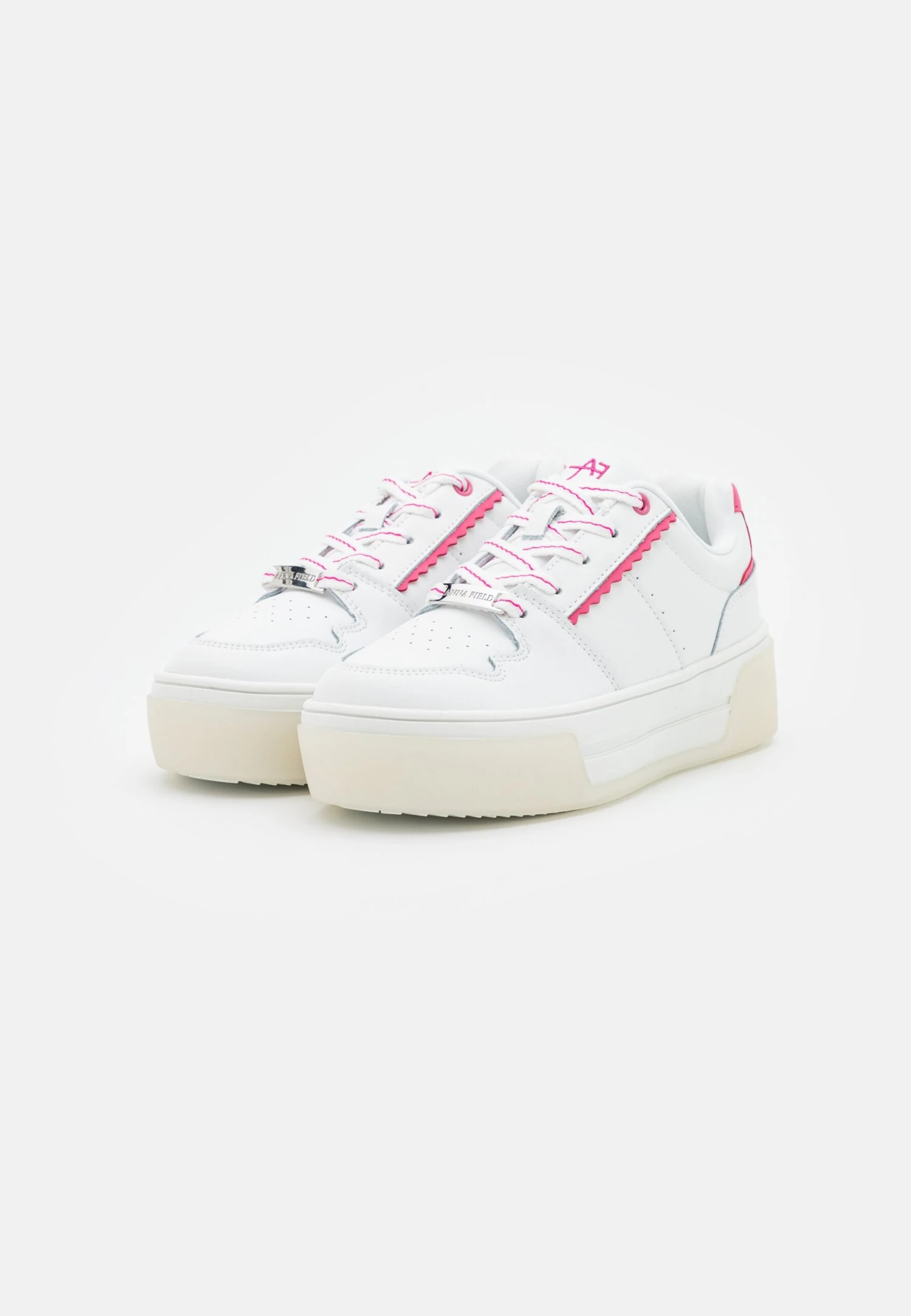 Anna Field Leather - Trainers - White/Pink 3 Anna Field Leather - Trainers - White/Pink - Image 3