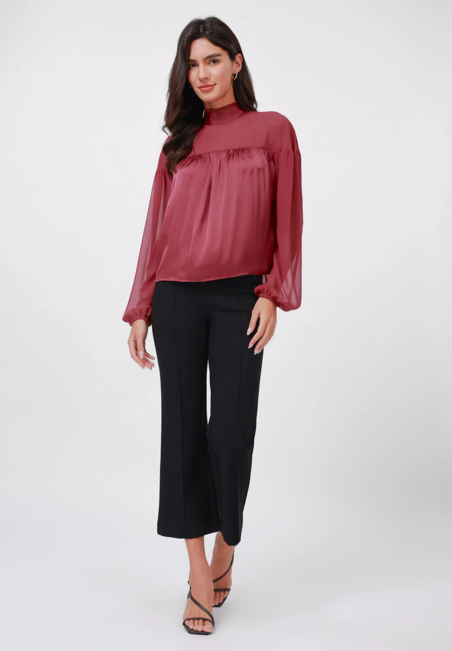 Anna Field Blouse - Wine 2 Anna Field Blouse - Wine - Image 2