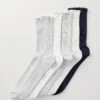 Anna Field 5 PACK - Socks - Blue/offwhite/grey