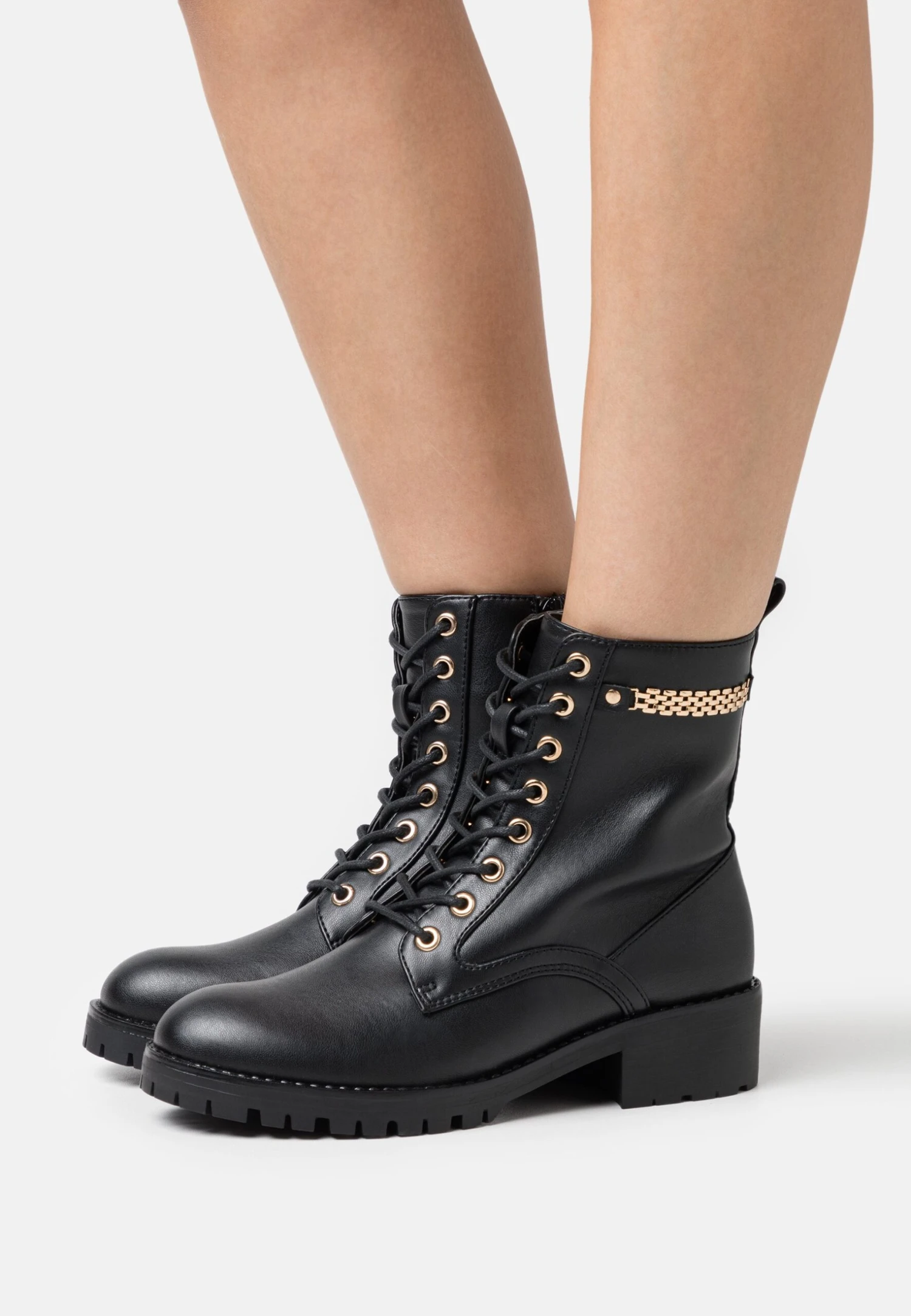 Lace-Up Ankle Boots - Black 1 Lace-Up Ankle Boots - Black