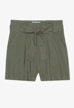 Anna Field NATURAL LINEN/VISCOSE MIX TIE WAIST SHORTS - Shorts - Olive -Fashion 915c010901b14d00904e6c85fb1fa434