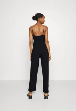 Strappy Drappy Cintered- Jumpsuit - Black -Fashion 91d401d590744b92b6e42af8f0a9fffc
