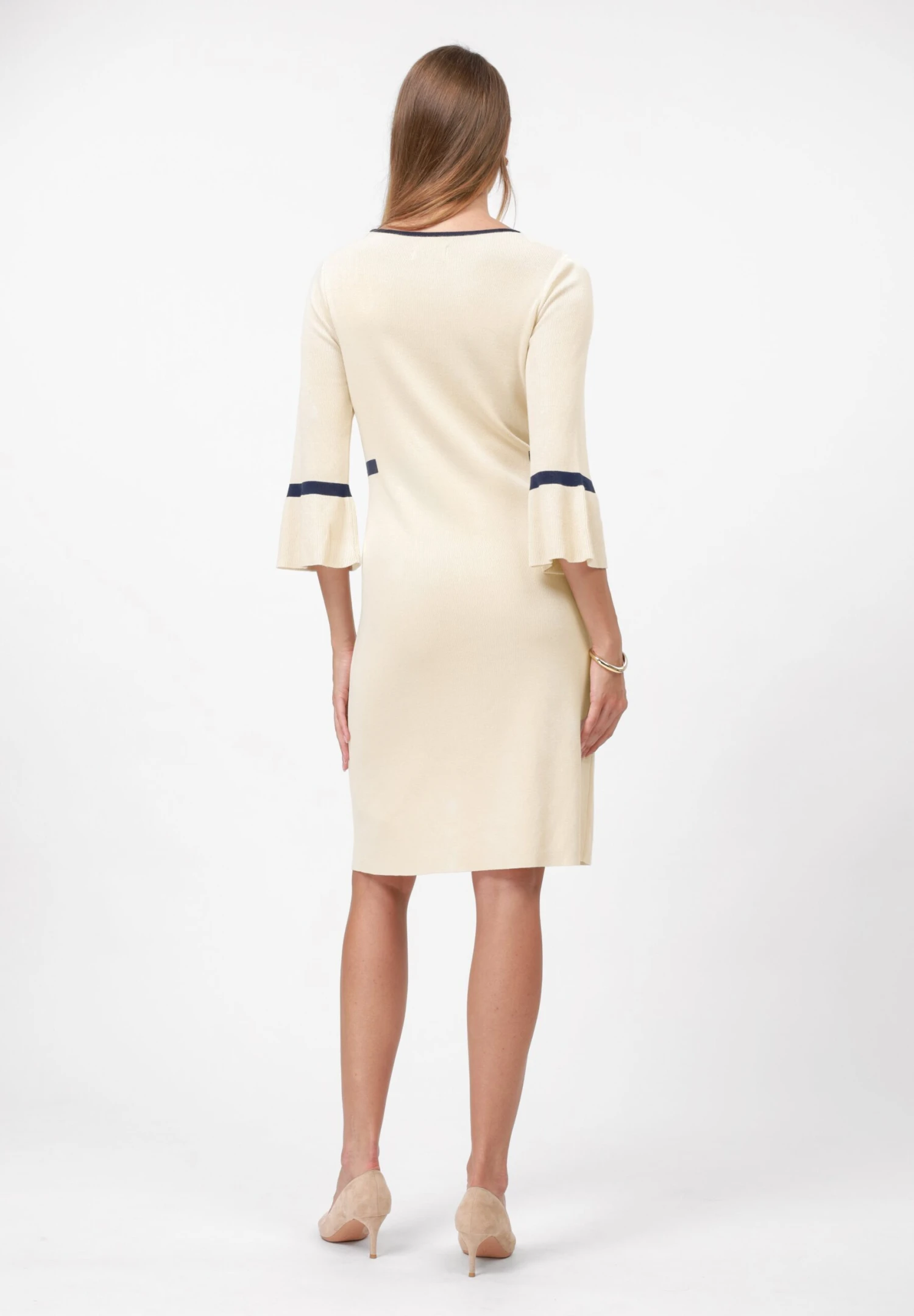 Anna Field Jumper Dress - Ecru/navy 3 Anna Field Jumper Dress - Ecru/navy - Image 3