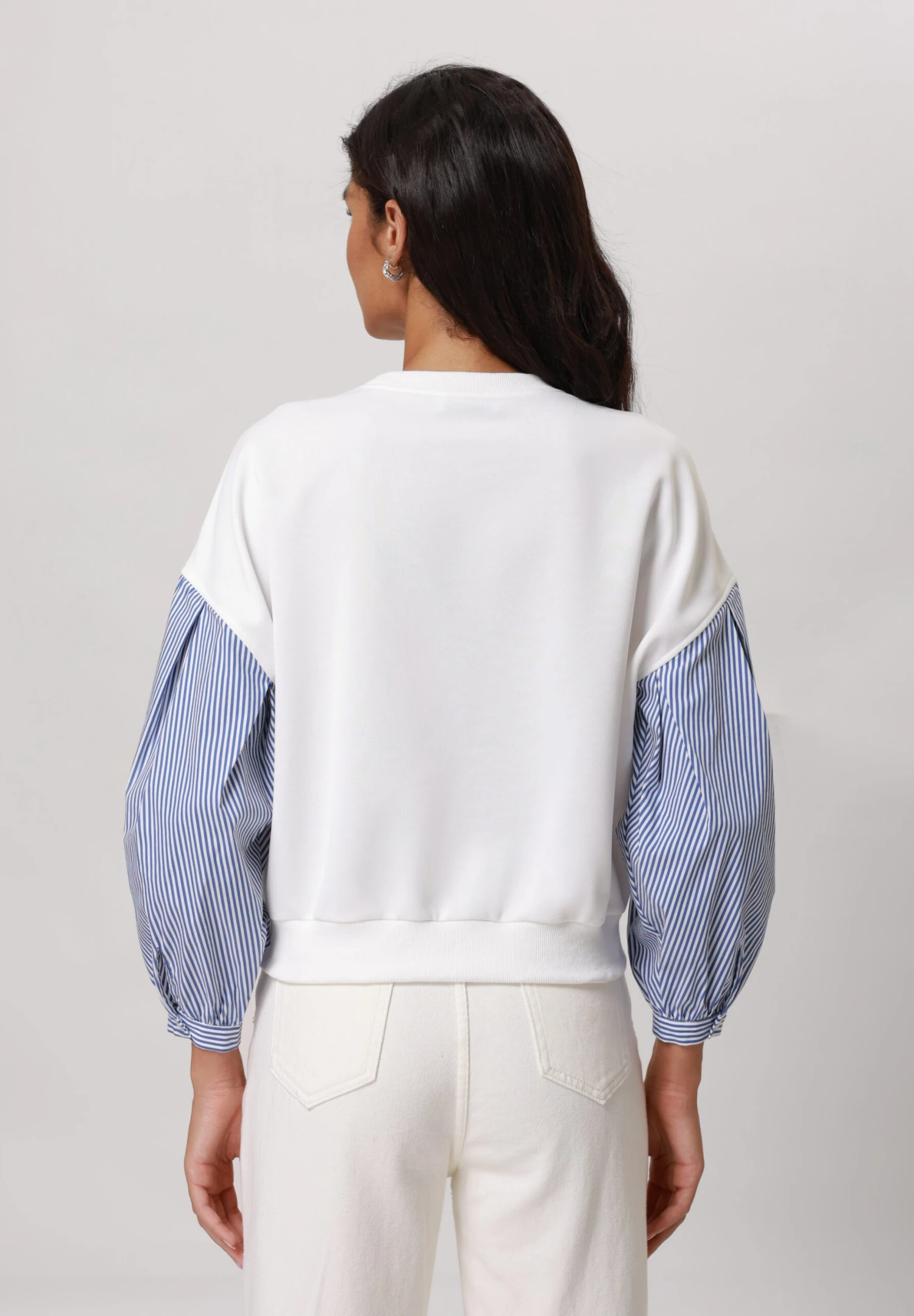 Anna Field Sweatshirt - White/blue 3 Anna Field Sweatshirt - White/blue - Image 3