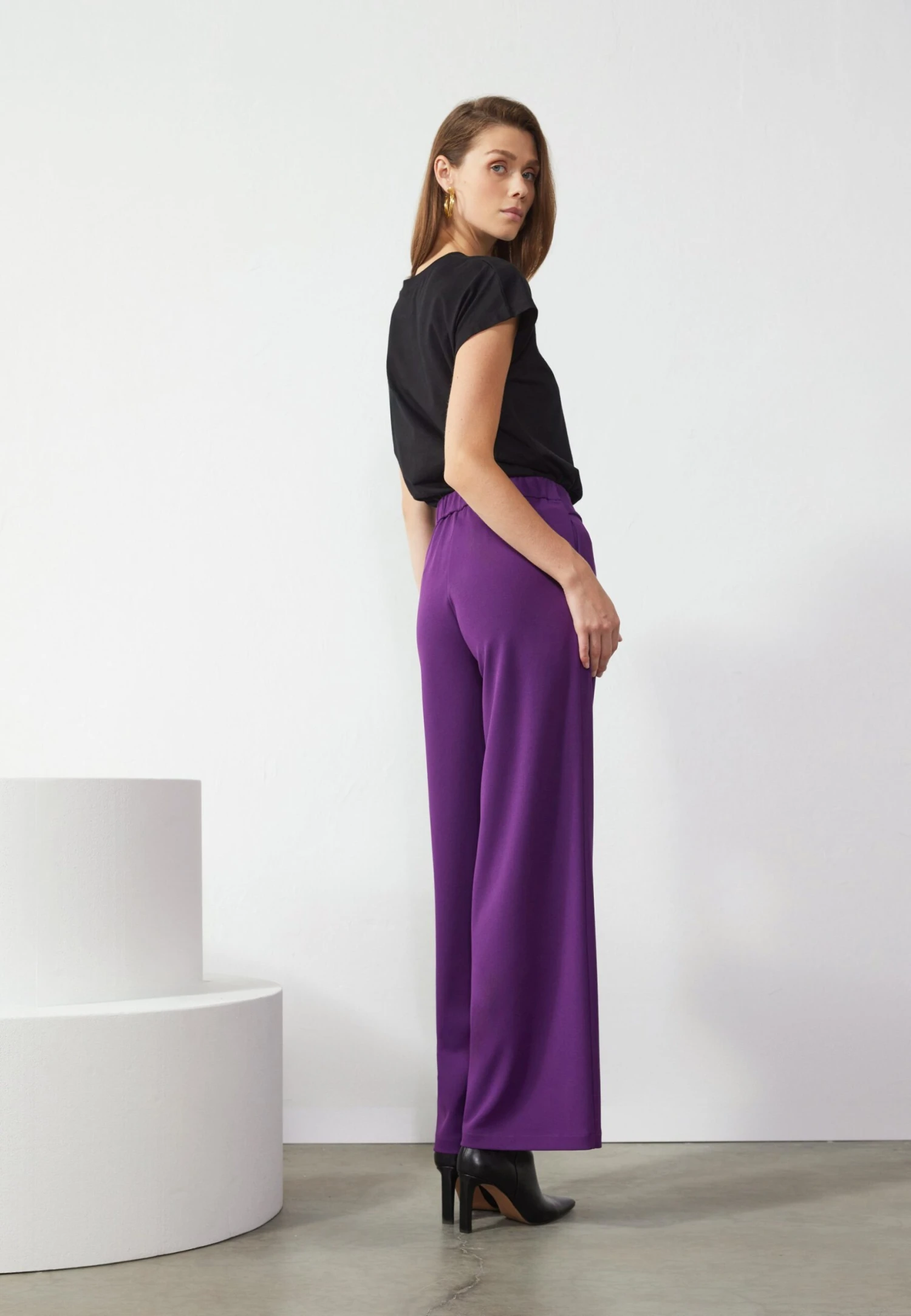 Anna Field Trousers - Dark Purple 3 Anna Field Trousers - Dark Purple - Image 3