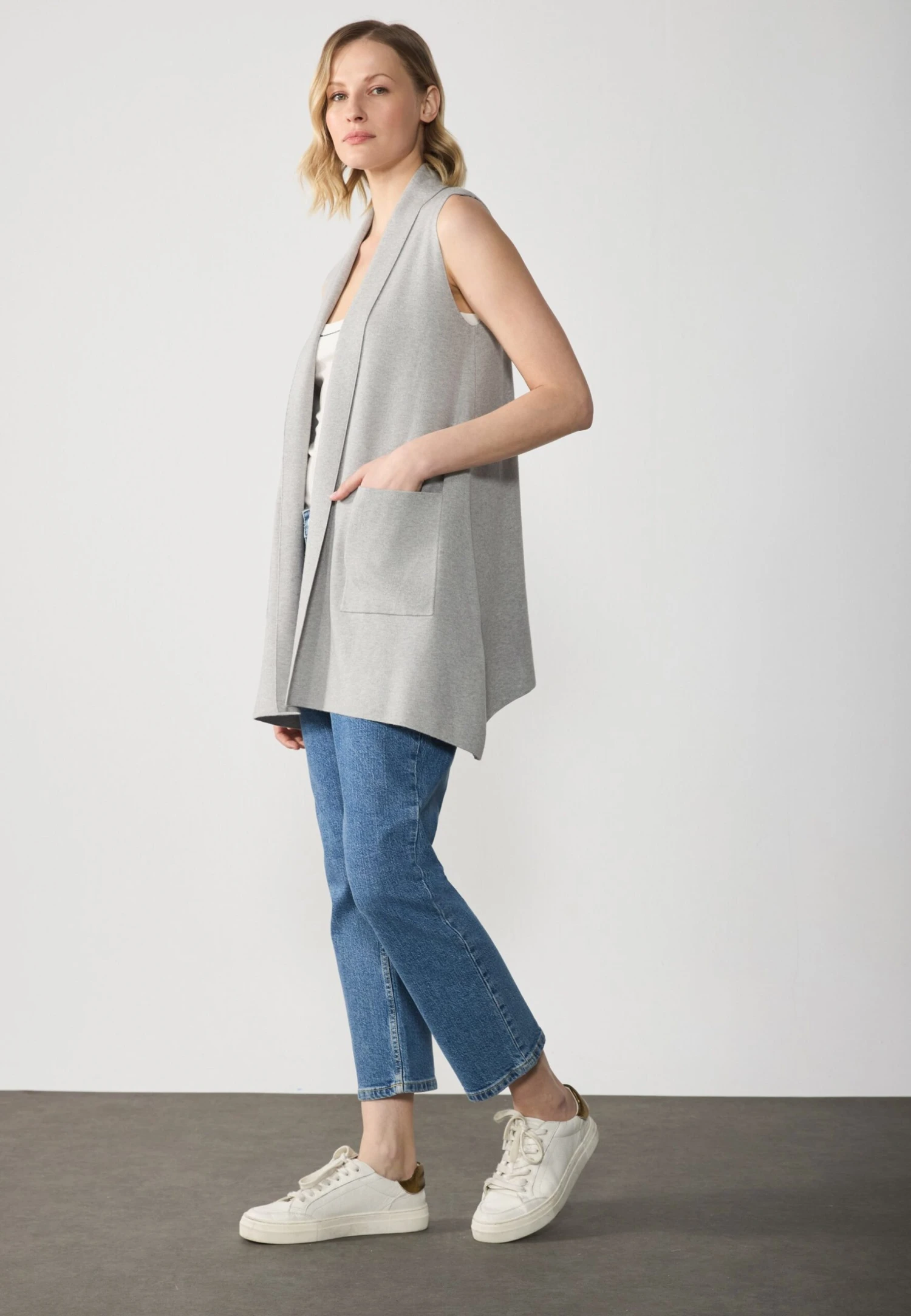 Anna Field Cardigan - Light Grey Melange 2 Anna Field Cardigan - Light Grey Melange - Image 2