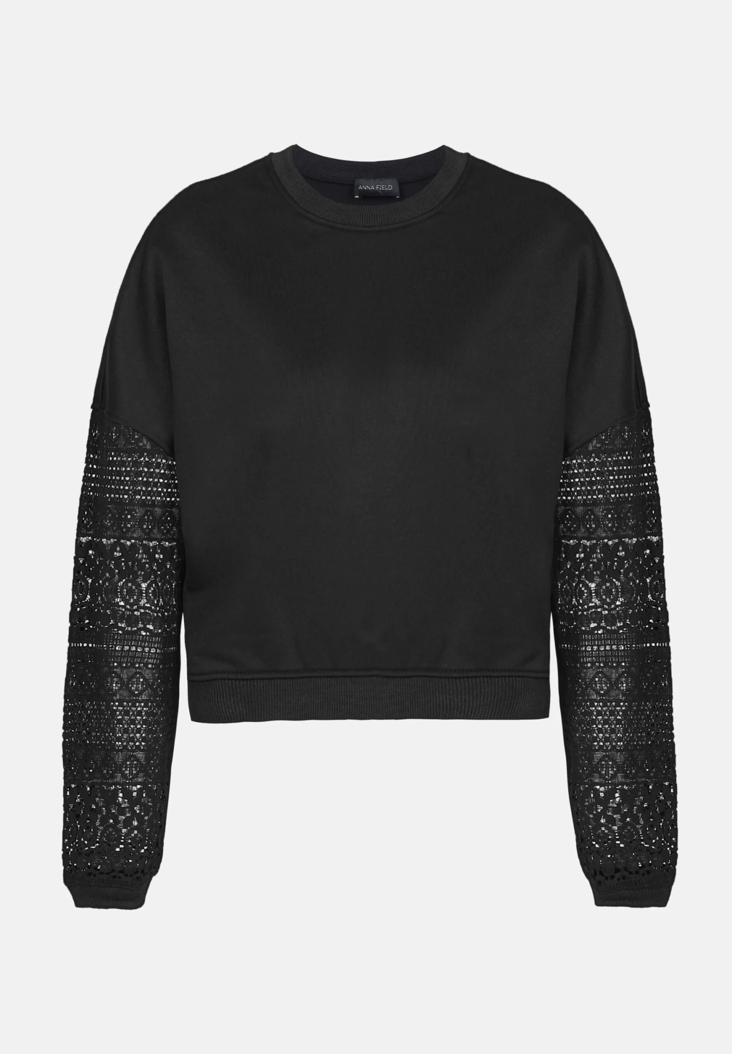 Anna Field LACE SLEEVE - Sweatshirt - Navy 6 Anna Field LACE SLEEVE - Sweatshirt - Navy - Image 6