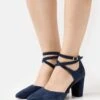 Anna Field Leather- High Heels - Dark Blue