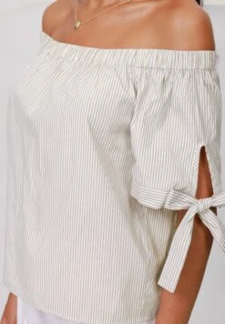 Anna Field Blouse - Khaki/white -Fashion a3013bb7fe0d4a5b9b8e6586dbdf5176