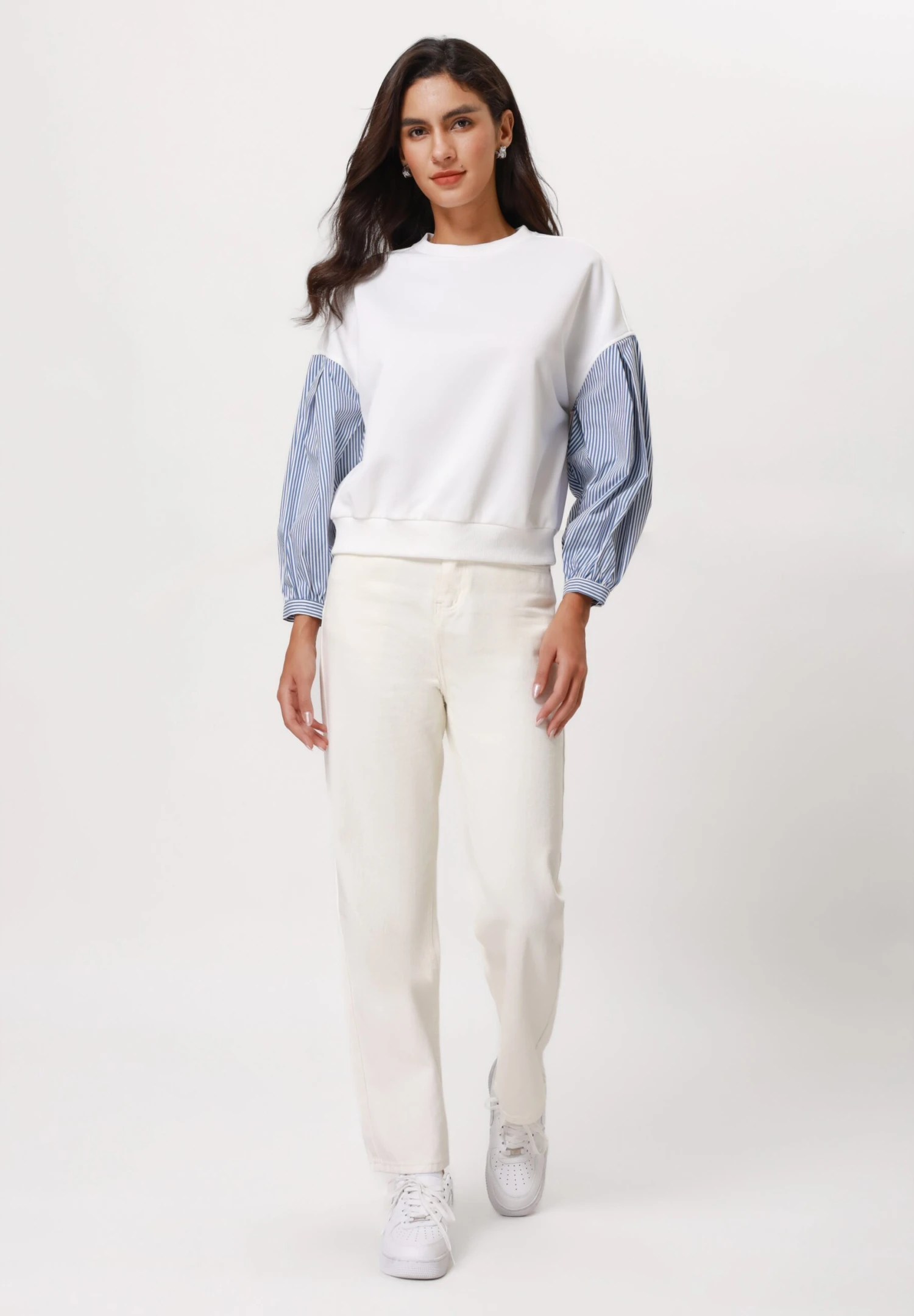 Anna Field Sweatshirt - White/blue 4 Anna Field Sweatshirt - White/blue - Image 4