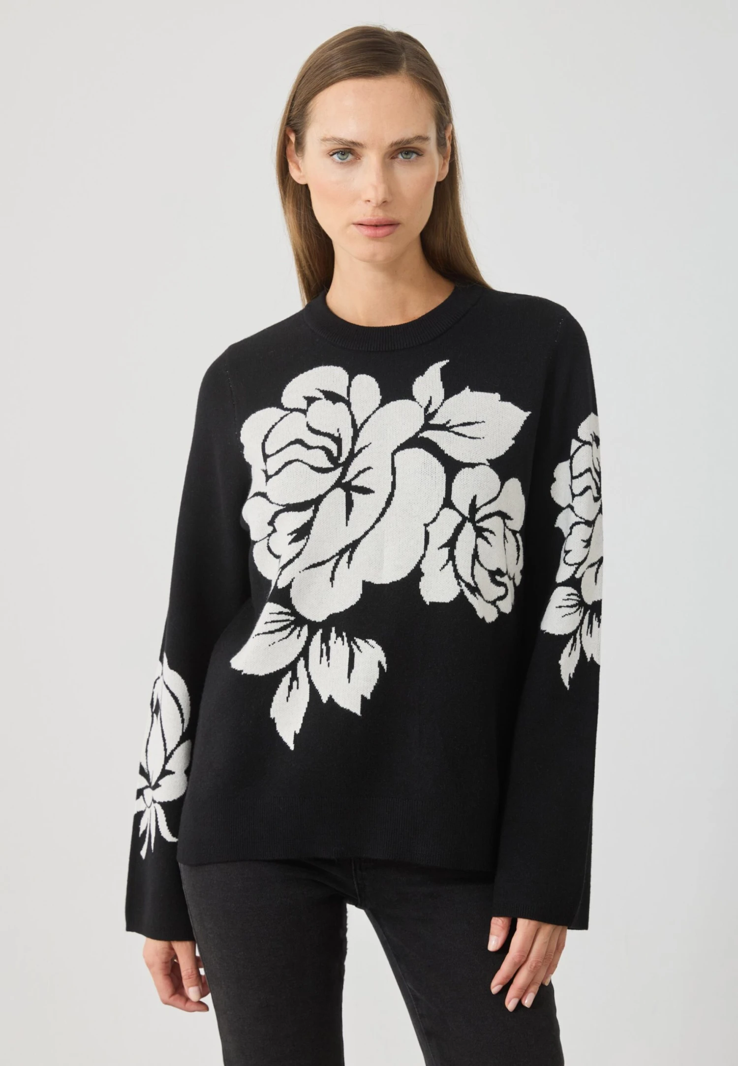 Anna Field Jumper - Black_off White 1 Anna Field Jumper - Black_off White