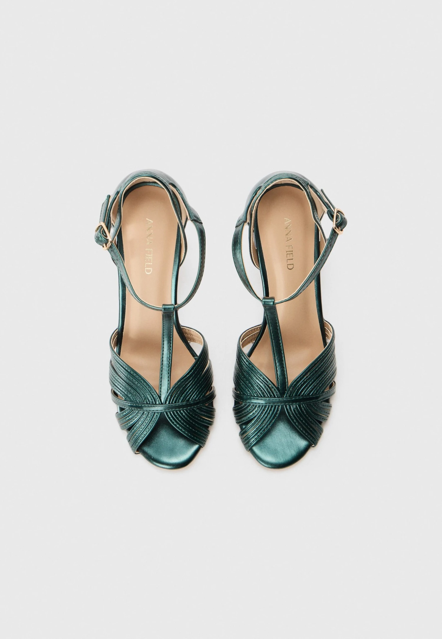 Anna Field High Heeled Sandals - Dark Green 4 Anna Field High Heeled Sandals - Dark Green - Image 4