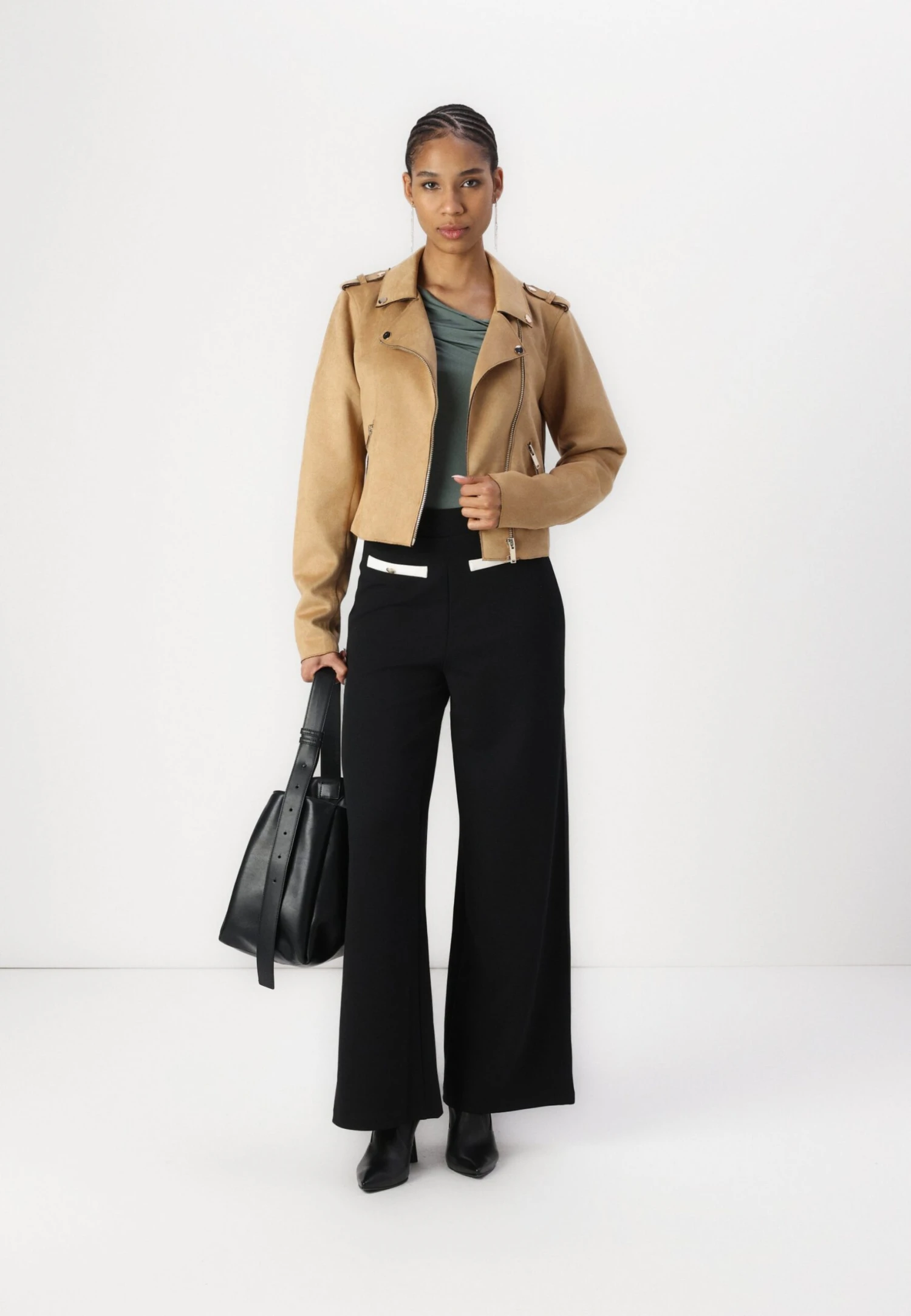 Anna Field Faux Leather Jacket - Beige 2 Anna Field Faux Leather Jacket - Beige - Image 2