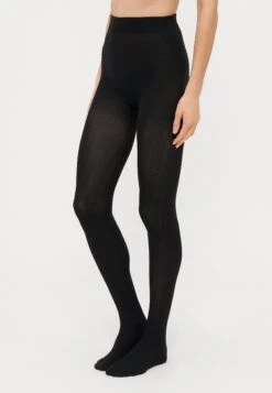 Anna Field SOFT MODAL BLEND CABLE KNIT TIGHTS 2 PACK - Tights - Black/bordeux