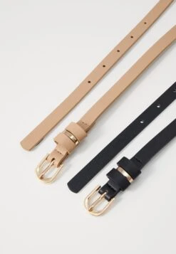 Anna Field 2 PACK - Belt - Black/beige -Fashion b52249b075a54c7cae9cd5330da596d8
