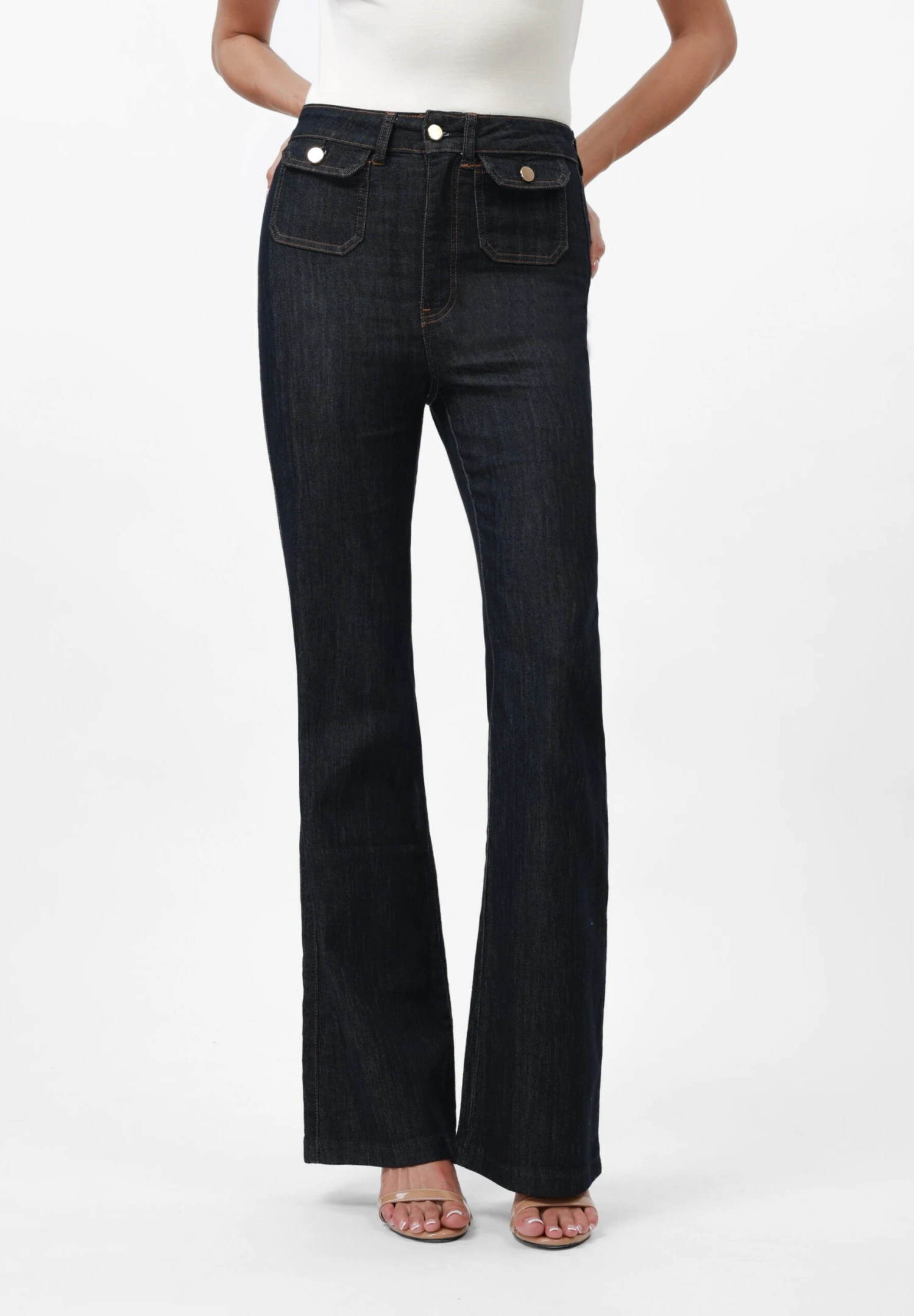 Flared Jeans - Raw Denim 1 Flared Jeans - Raw Denim