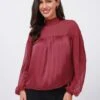 Anna Field Blouse - Wine