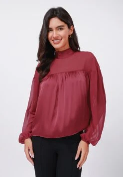 Anna Field Blouse - Wine