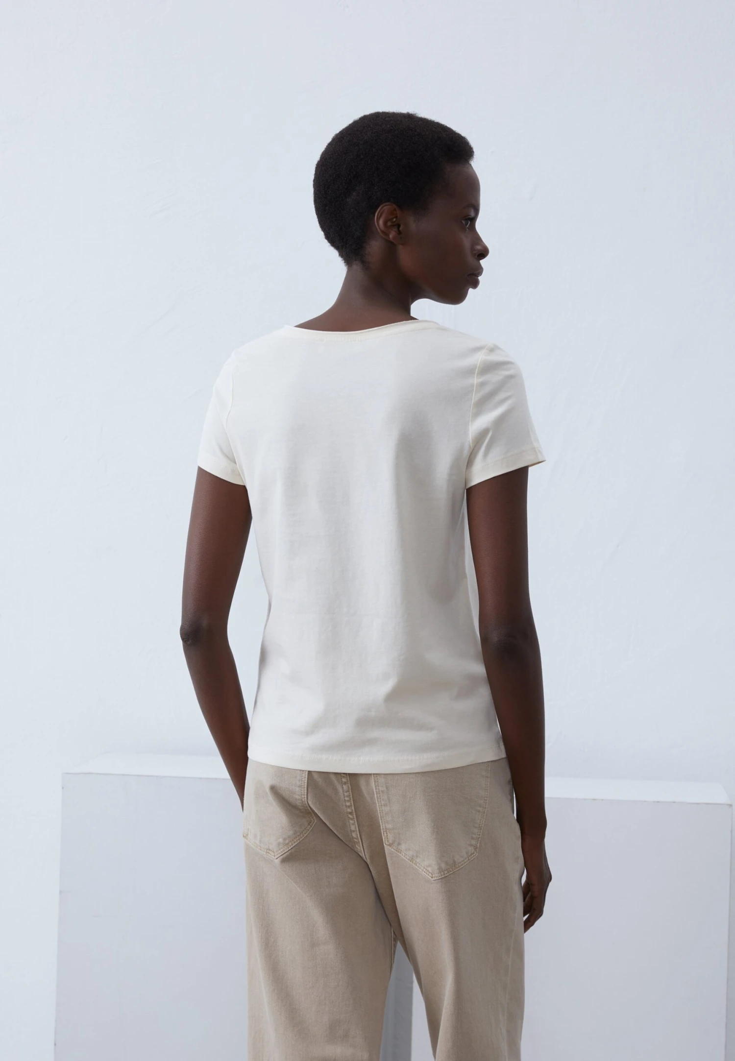 Anna Field 3 PACK - Basic T-shirt - Off-white/beige/red 3 Anna Field 3 PACK - Basic T-shirt - Off-white/beige/red - Image 3