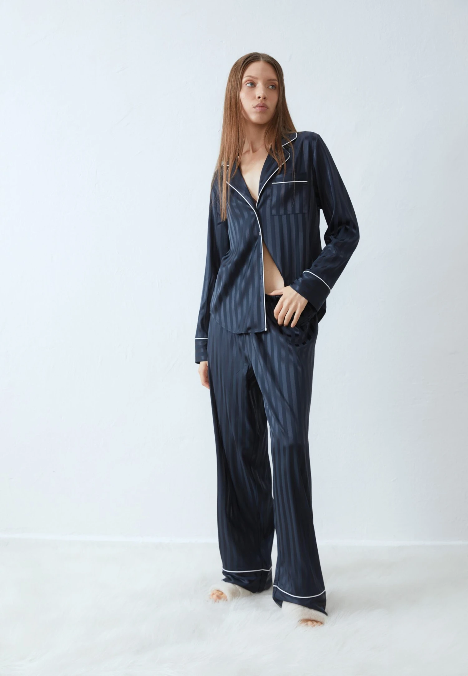 Anna Field SET - Pyjamas - Dark Blue 2 Anna Field SET - Pyjamas - Dark Blue - Image 2