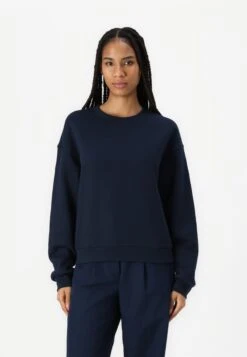 Anna Field BASIC CREW NECK - Sweatshirt - Dark Blue