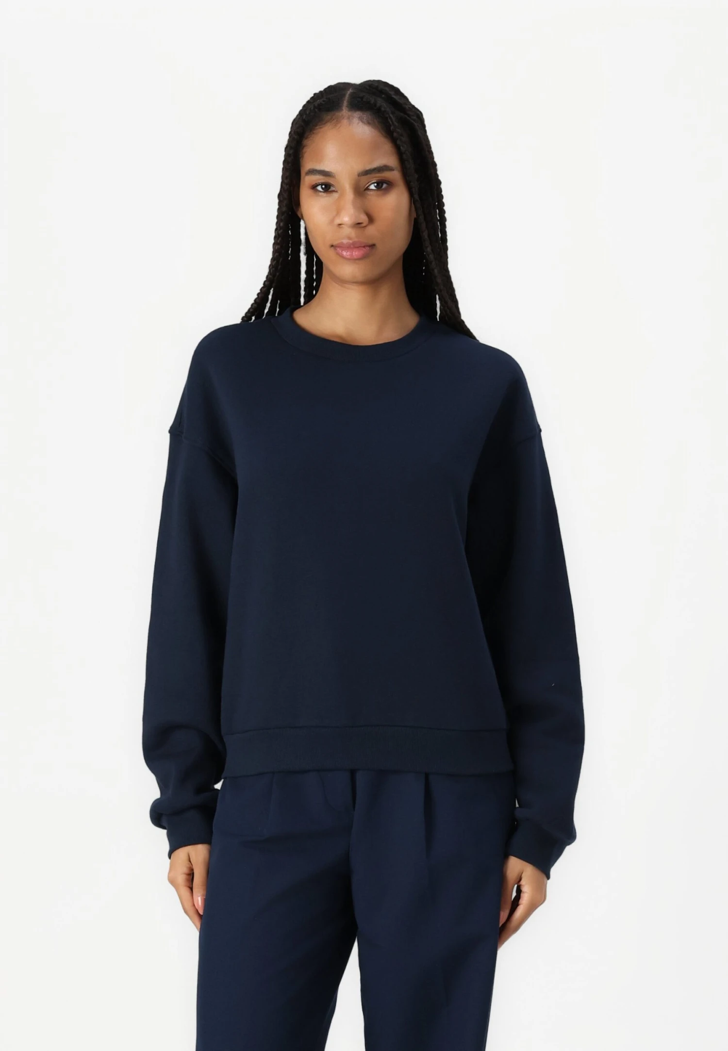 Anna Field BASIC CREW NECK - Sweatshirt - Dark Blue 1 Anna Field BASIC CREW NECK - Sweatshirt - Dark Blue