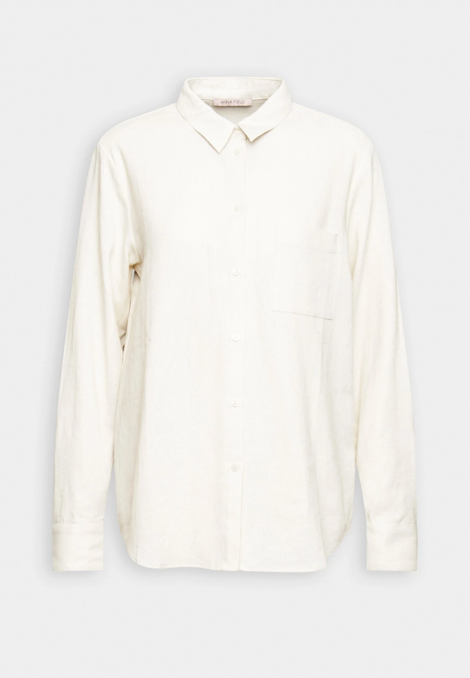 Anna Field Linen-Mix Button Down Blouse - Button-Down Blouse - Beige 4 Anna Field Linen-Mix Button Down Blouse - Button-Down Blouse - Beige - Image 4