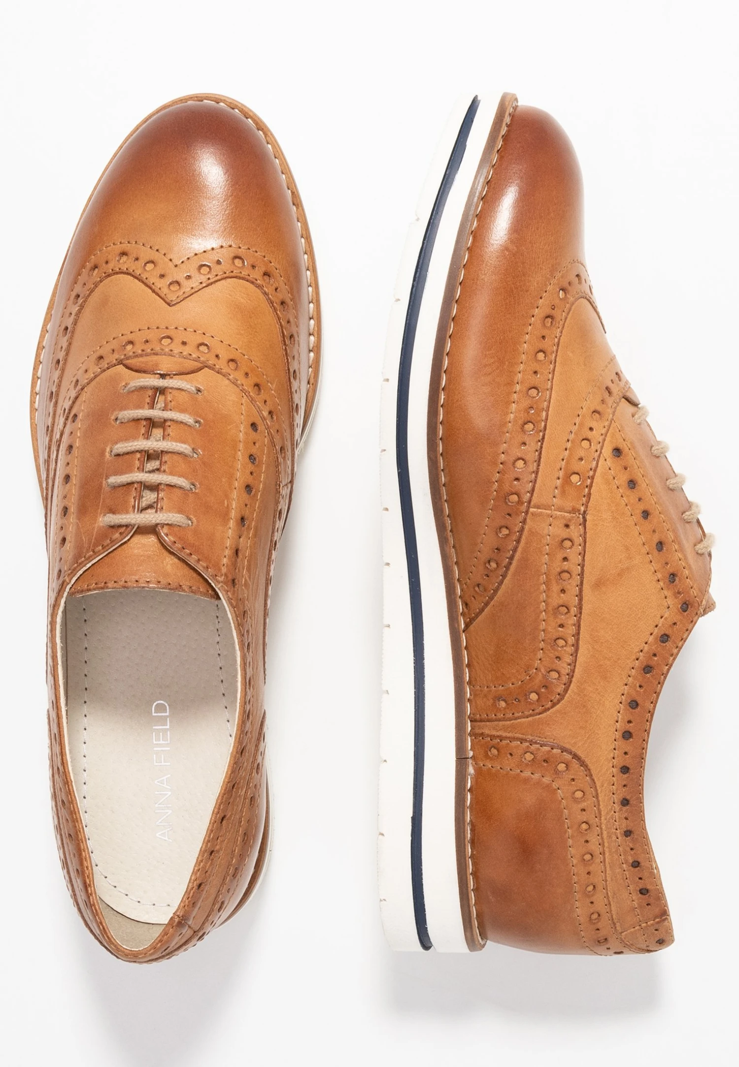 Anna Field Leather - Casual Lace-Ups - Cognac 4 Anna Field Leather - Casual Lace-Ups - Cognac - Image 4