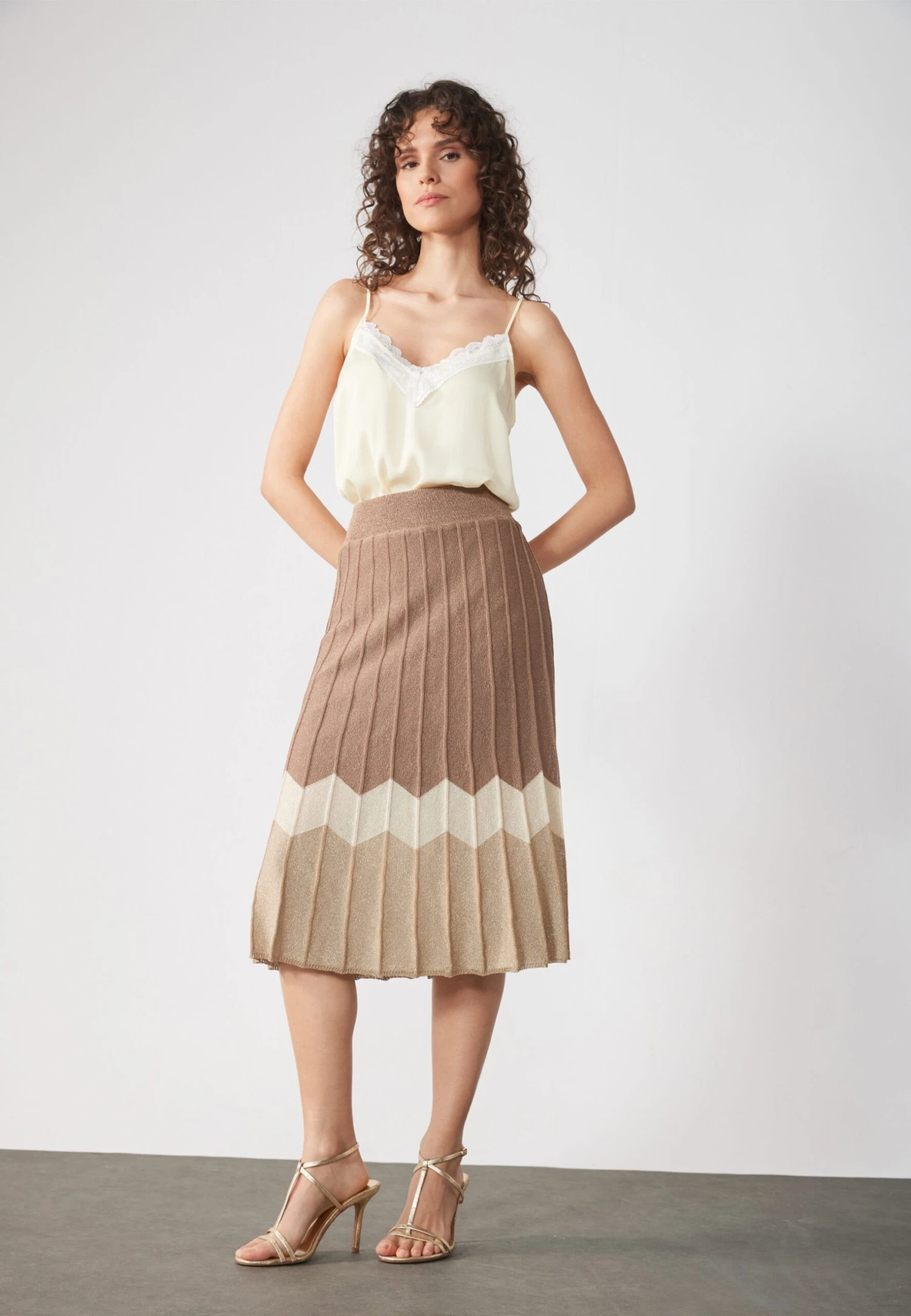 Anna Field KNITTED SKIRT - A-line Skirt - Beige 2 Anna Field KNITTED SKIRT - A-line Skirt - Beige - Image 2