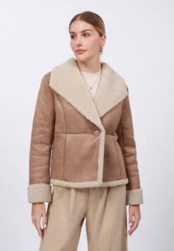 Anna Field FLEECE BLAZER - Winter Jacket - Khaki/stone -Fashion c0f742ec8fd2494a9c2b00bc29d62f95