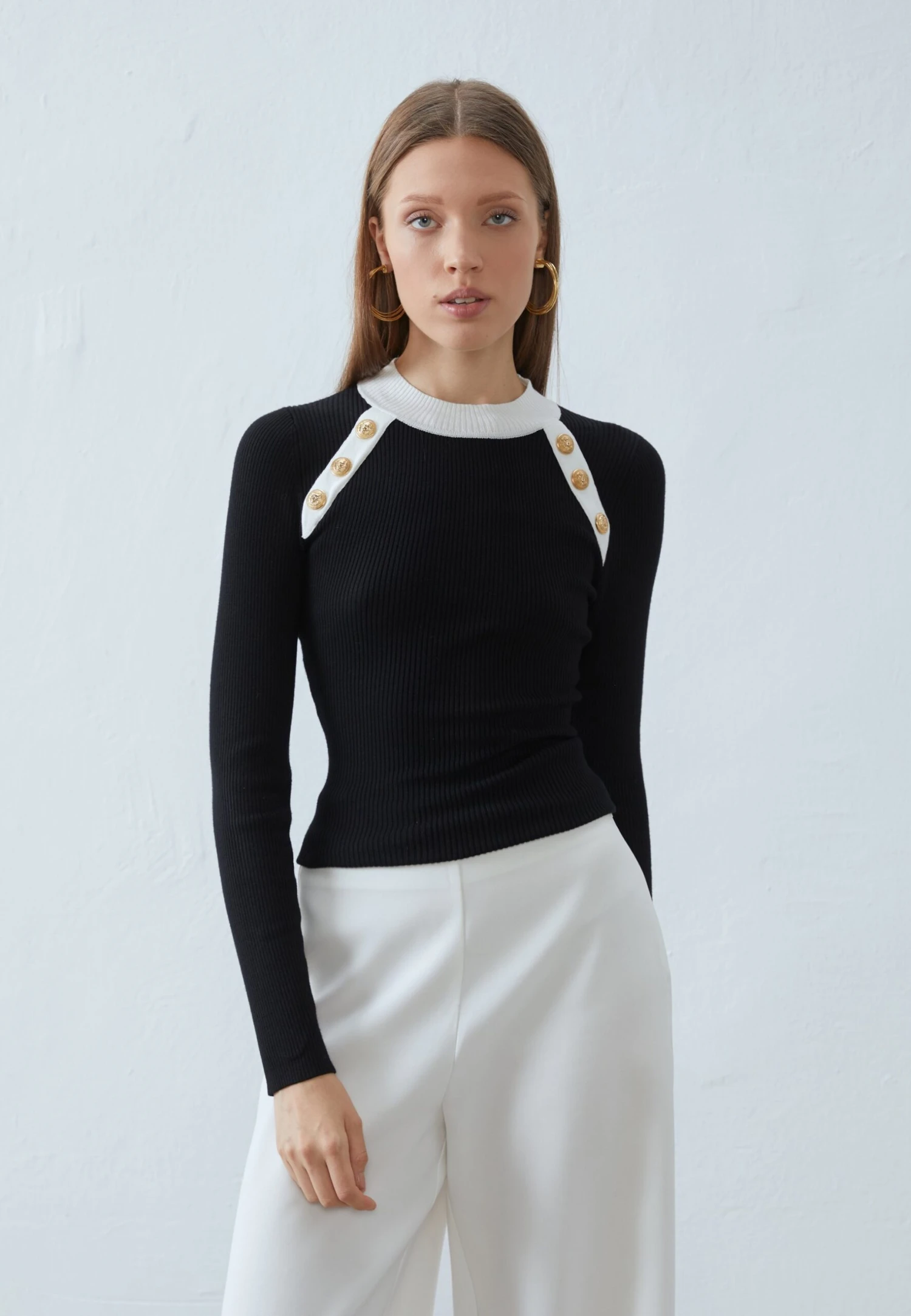 Anna Field Jumper - Black/white 1 Anna Field Jumper - Black/white