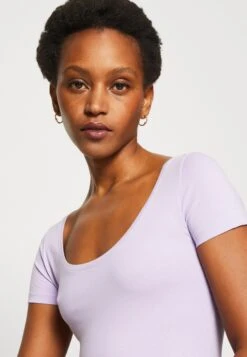 Anna Field 3 Pack - Basic T-Shirt - Purple/White/Mottled Light Grey -Fashion c3004694c39c46f6b9df92b3366e1c04