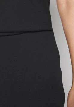 Drapped Neckline Smart Bodycon Sleeveless Mini Dress - Jersey Dress - Black -Fashion c5a8b3e2405f4b72b874a59f71d5803b