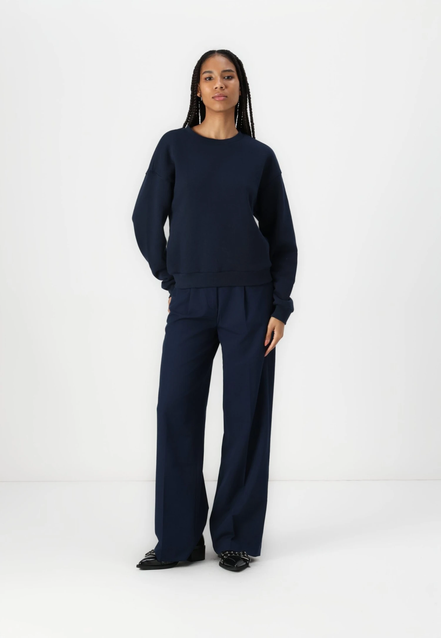 Anna Field BASIC CREW NECK - Sweatshirt - Dark Blue 2 Anna Field BASIC CREW NECK - Sweatshirt - Dark Blue - Image 2