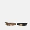 Anna Field 2Pack - Belt - Black/ Taupe