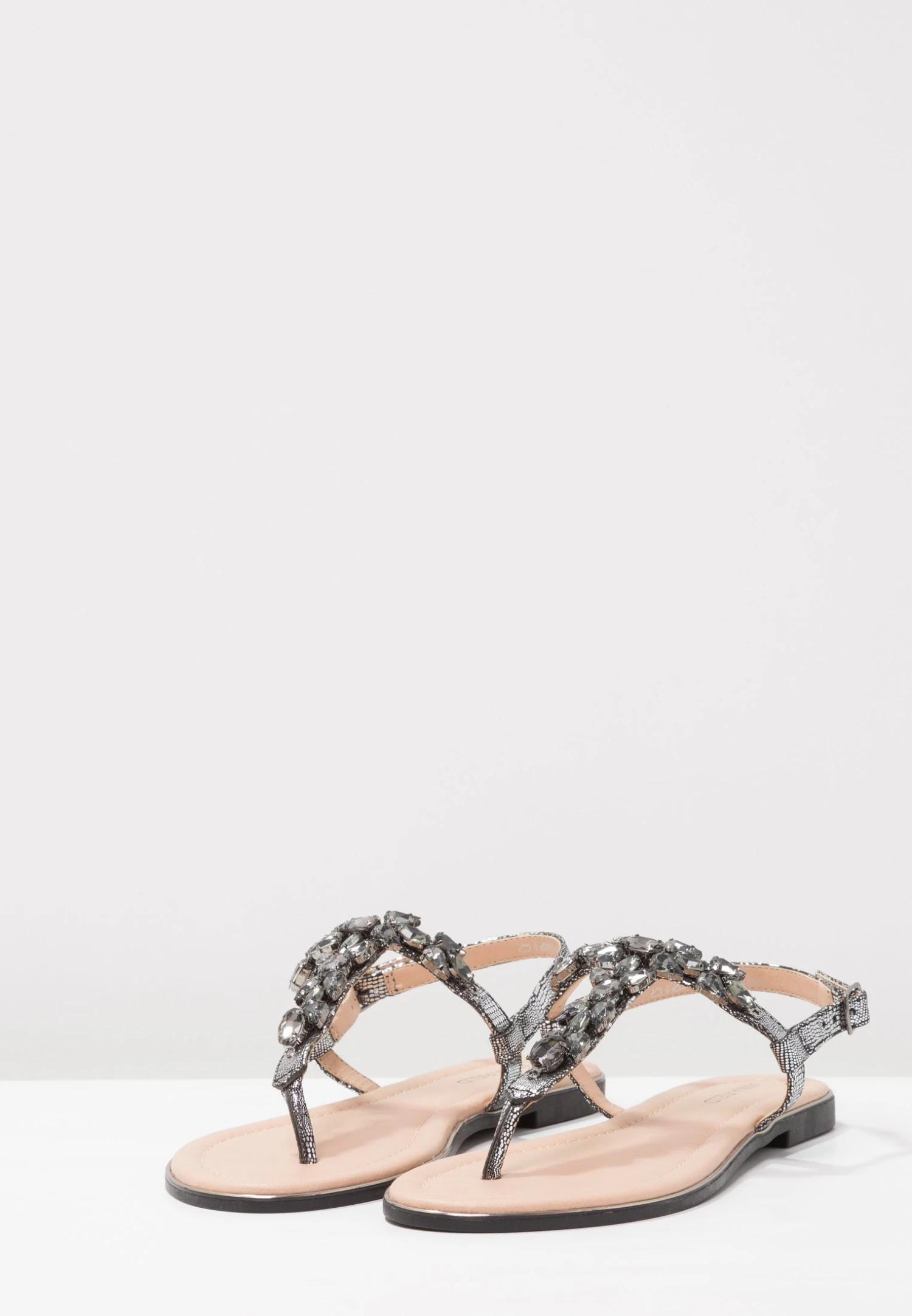 Anna Field T-Bar Sandals - Dark Gray 4 Anna Field T-Bar Sandals - Dark Gray - Image 4