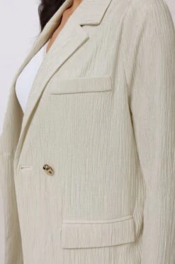 Anna Field TEXTURED CRINKLED - Blazer - Cream 10 Anna Field TEXTURED CRINKLED - Blazer - Cream -Fashion c99e887788e841fc8512b2a811b27984