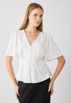 Anna Field Button-down Blouse - Cloud Dancer