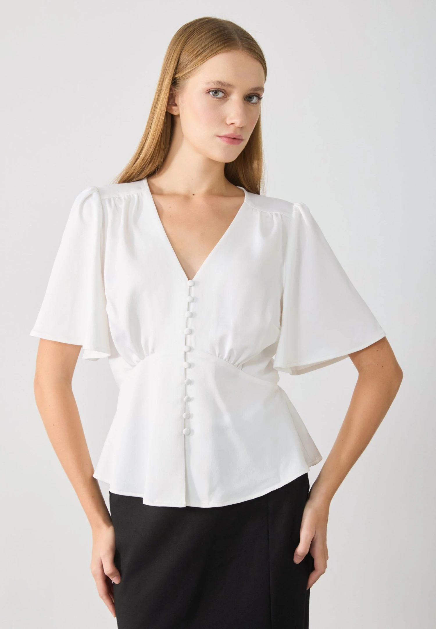 Anna Field Button-down Blouse - Cloud Dancer 1 Anna Field Button-down Blouse - Cloud Dancer