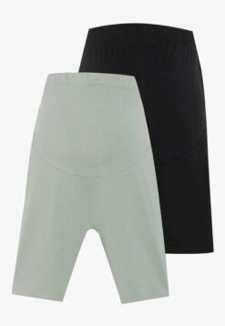 2 PACK - Leggings - Trousers - Black/beige -Fashion cbb19d28f75942bdb9bbe3a092331ca8