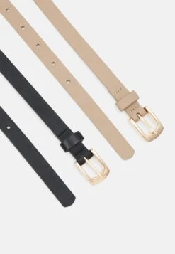 Anna Field 2 PACK - Belt - Black/taupe -Fashion cce77688ef3d4ba9a721d66bdf2401e6