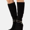 Anna Field Leather - Wedge Boots - Black