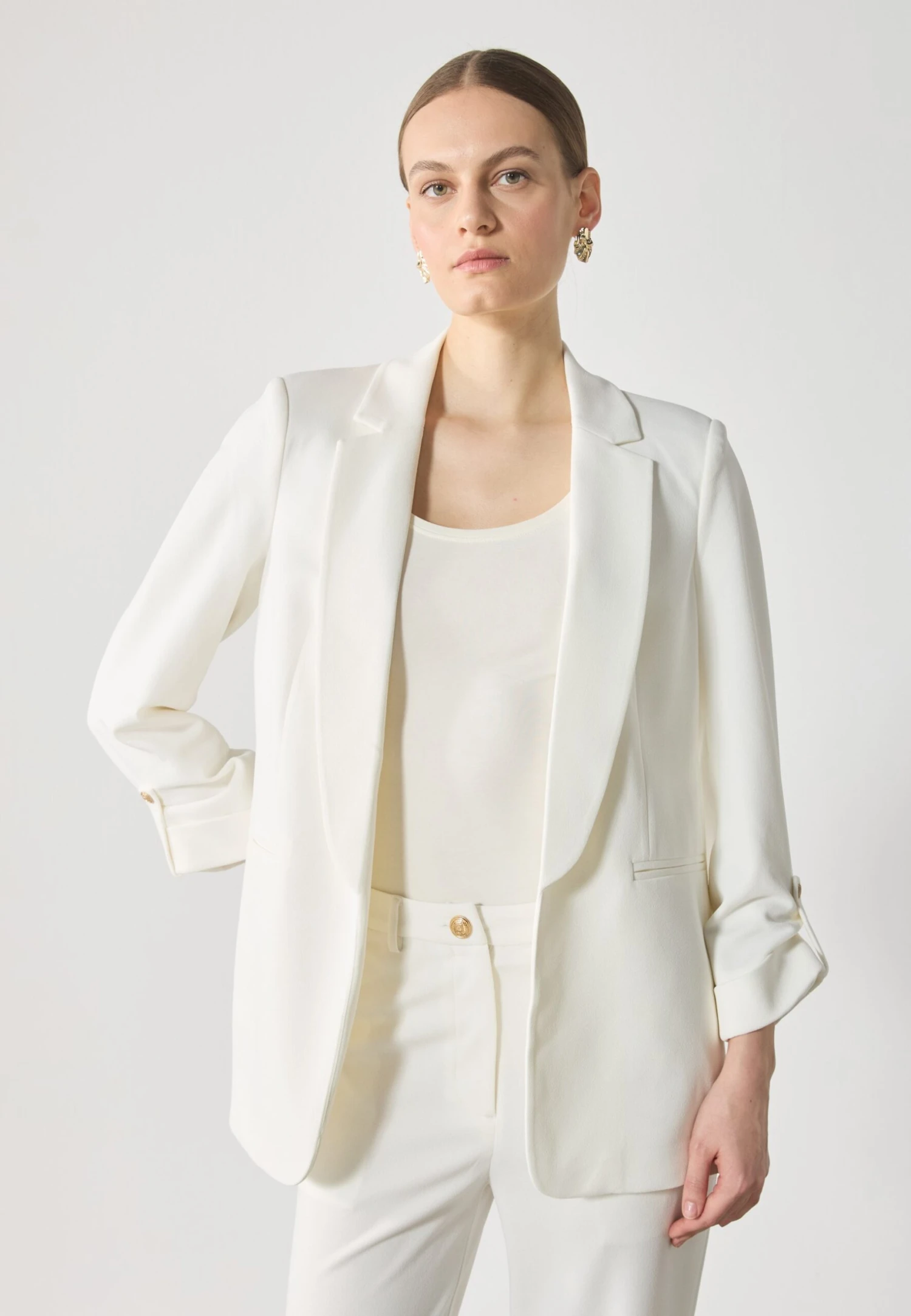 Anna Field Short Coat - White 1 Anna Field Short Coat - White