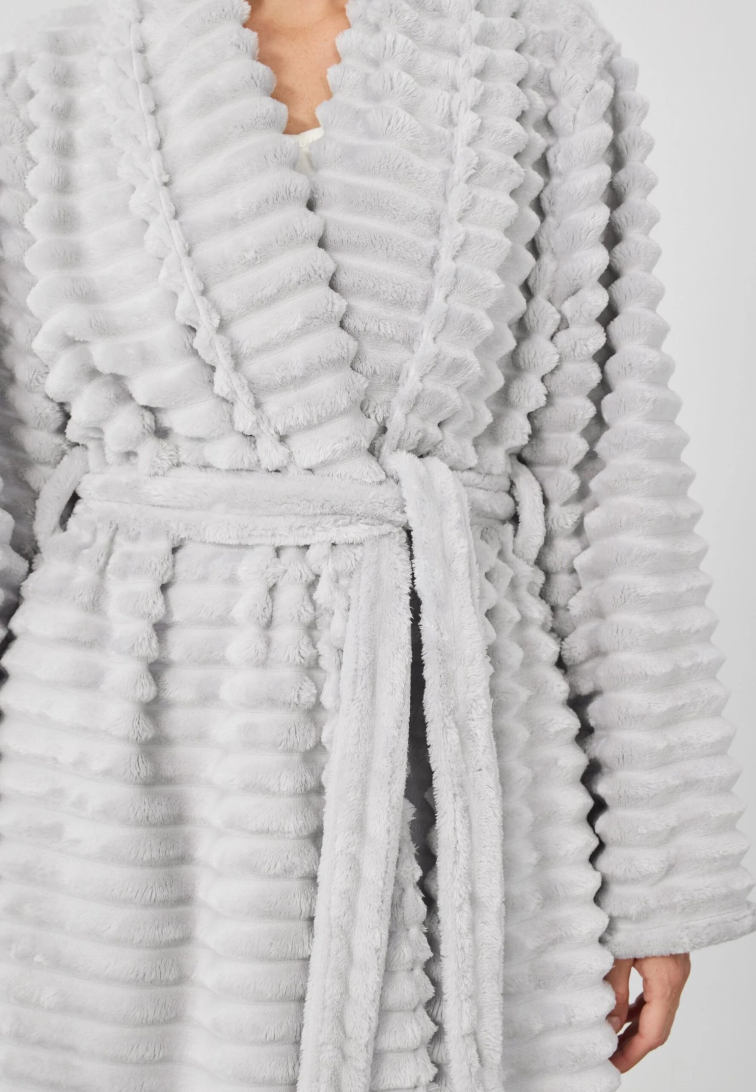 Anna Field Dressing Gown - Grey 5 Anna Field Dressing Gown - Grey - Image 5