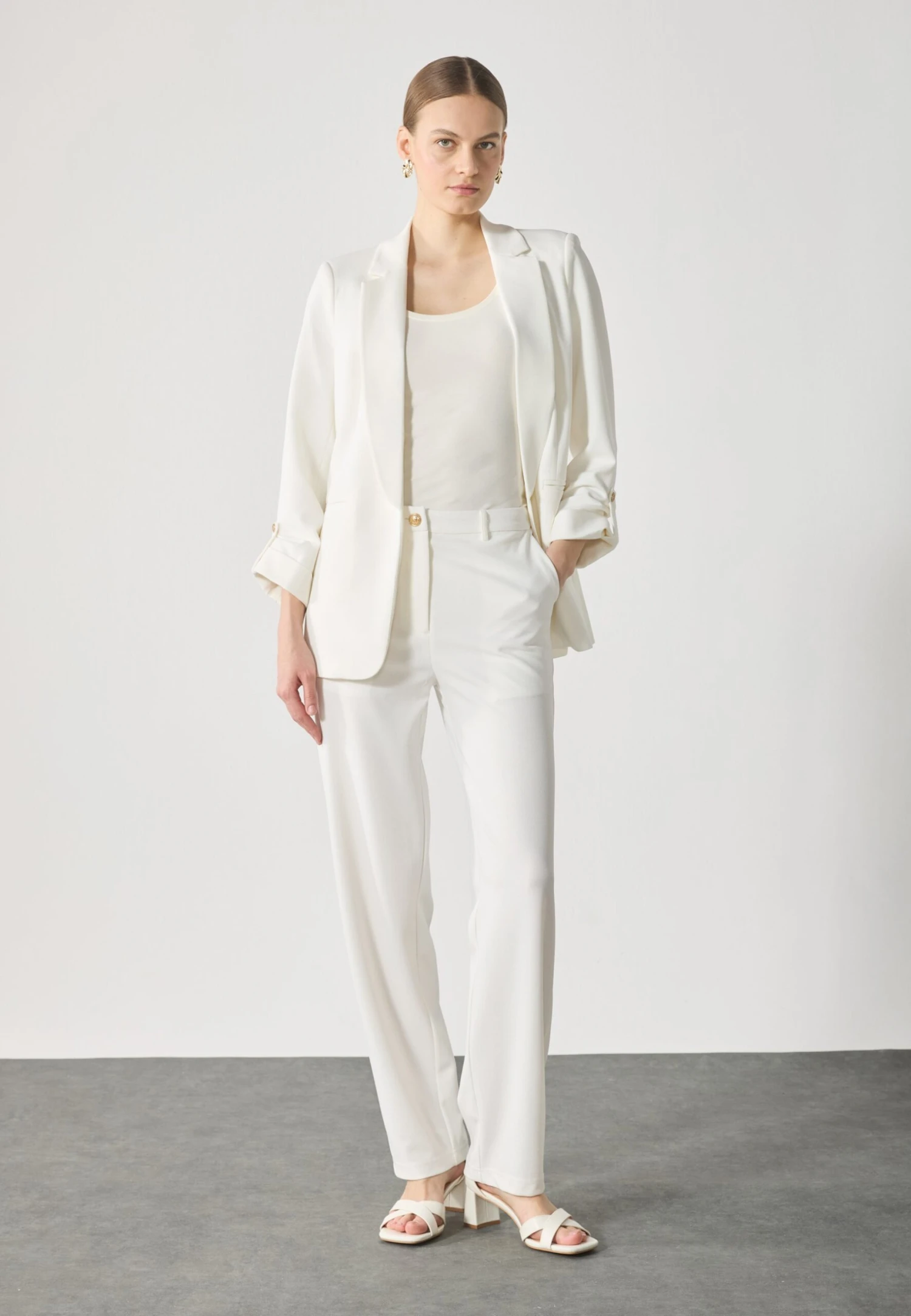 Anna Field Short Coat - White 2 Anna Field Short Coat - White - Image 2