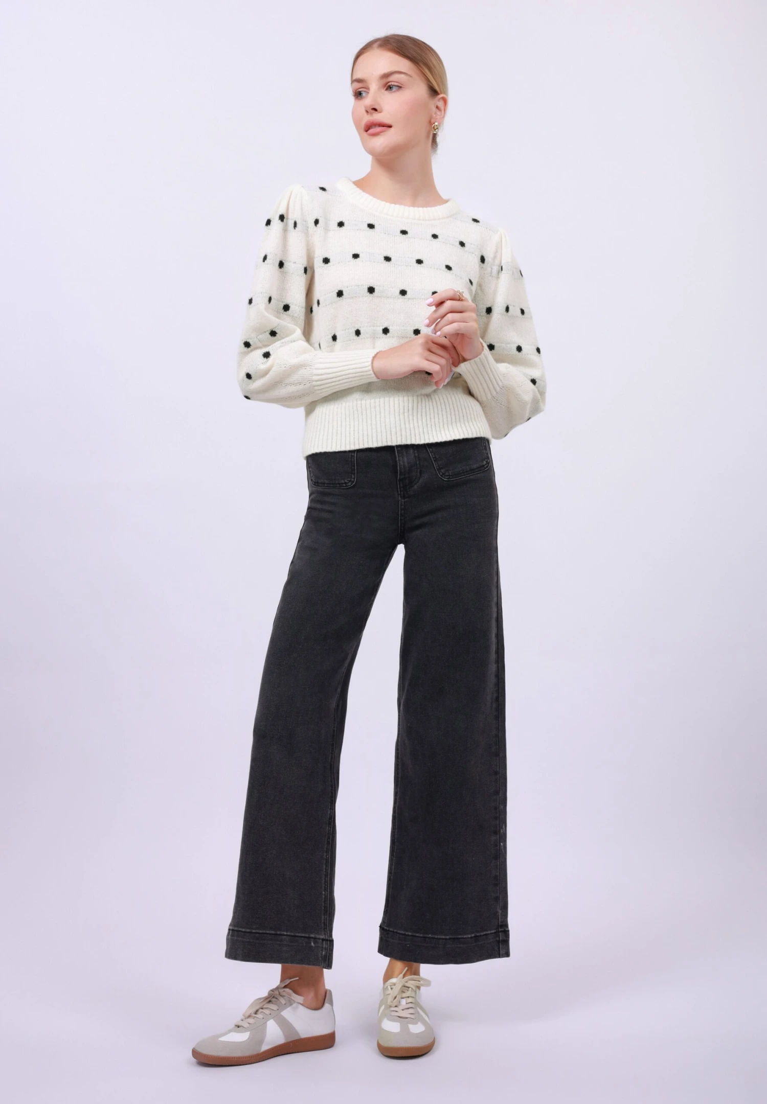 Anna Field Jumper - Ecru/black 2 Anna Field Jumper - Ecru/black - Image 2